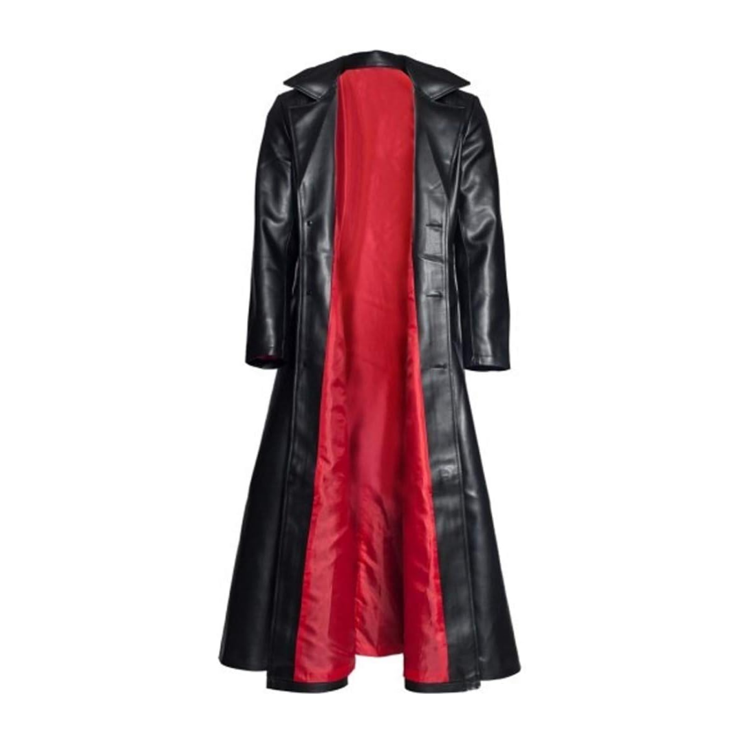 Blade Costume Retro Leather Vintage Long Coat Trench Quda Halloween