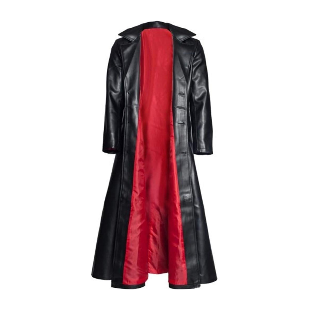 Blade Costume Retro Leather Vintage Long Coat Trench