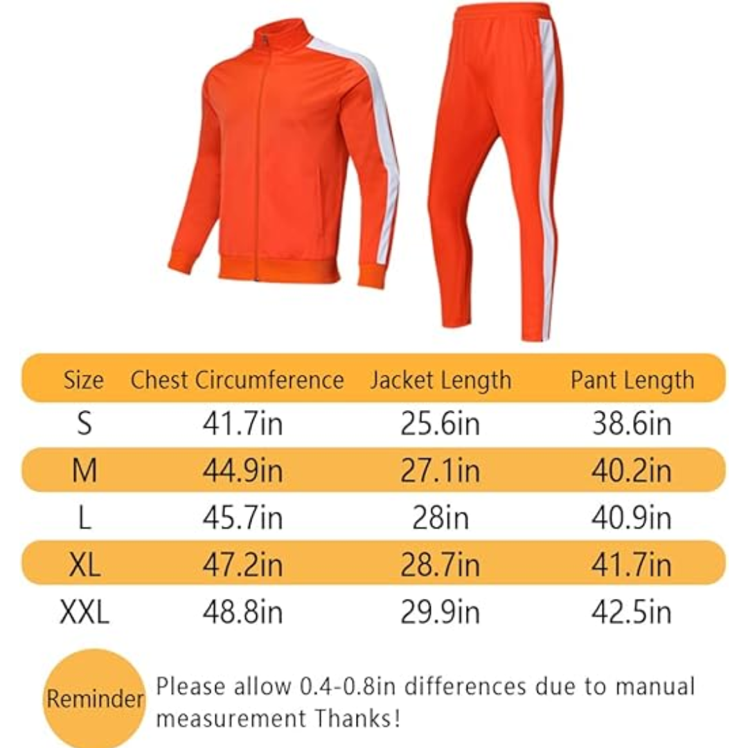 Bright orange tracksuit sales