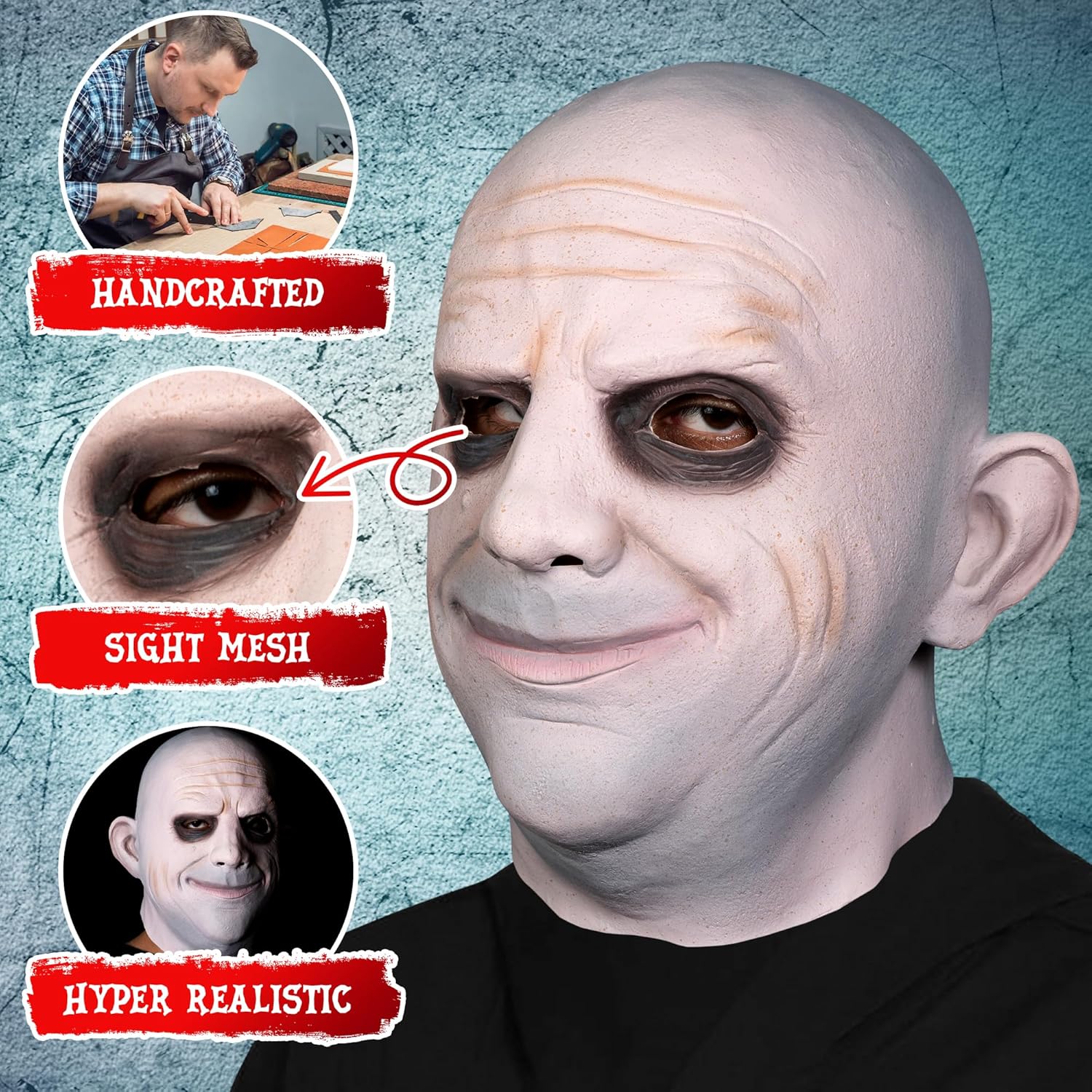 Addams Family Uncle Fester Costume Mask