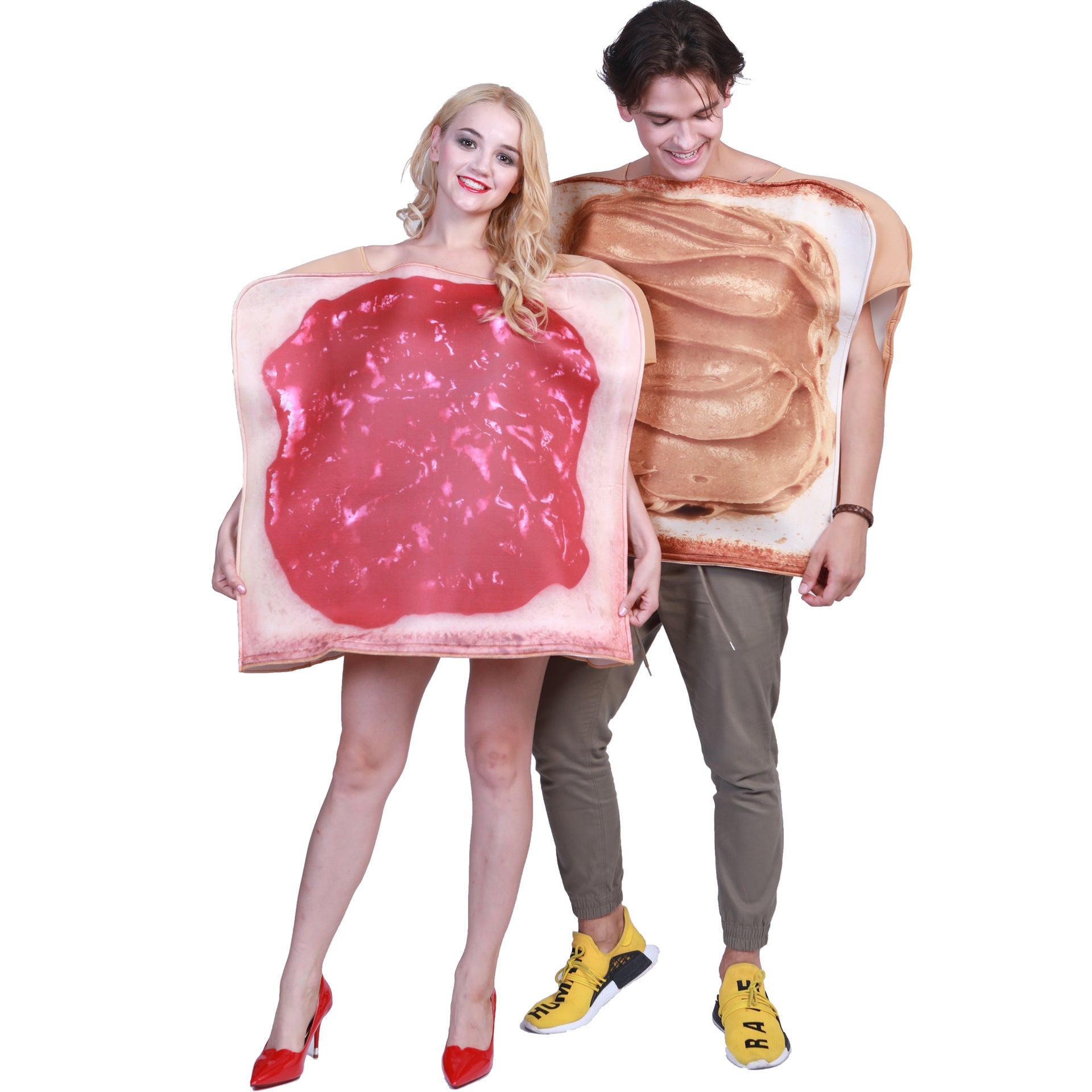 Quda Bread Slices Peanut Butter and Jelly Halloween Costume Couple Costume