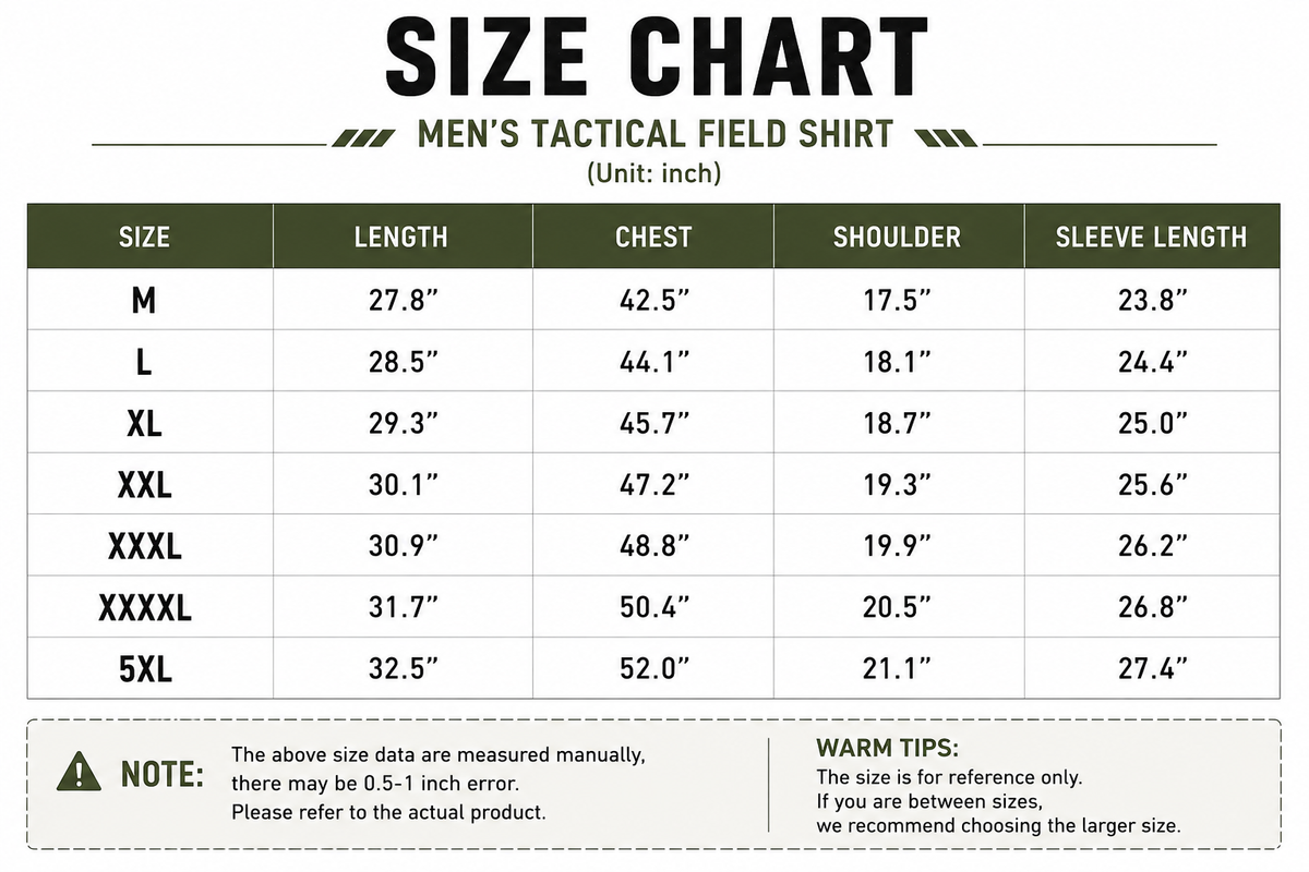 Men's Tactical Field Shirt – Military Operator Costume Style