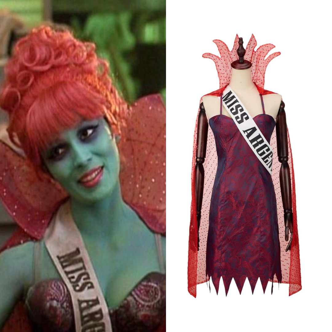 Beetlejuice Miss Argentina Costume Cloak Dress