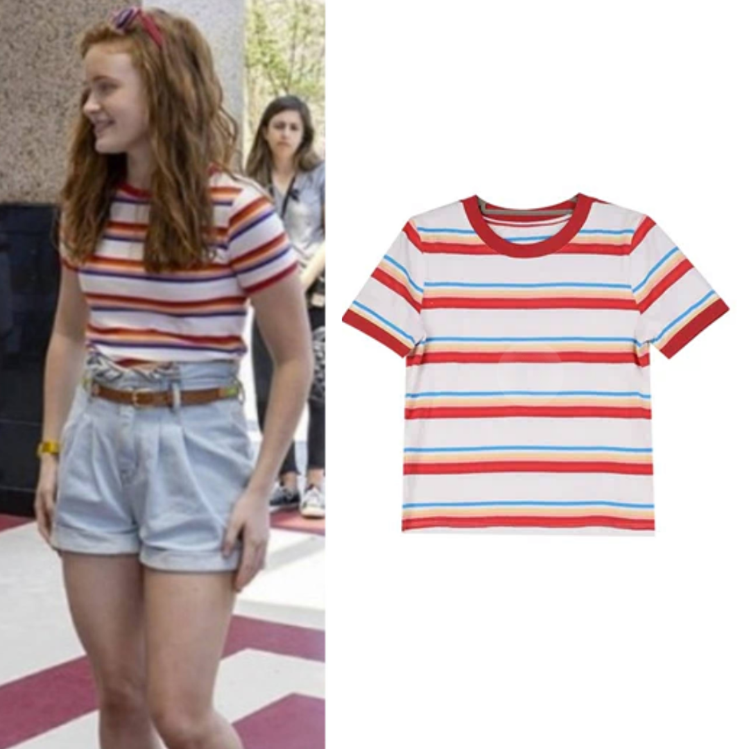 Stranger Things Max Mayfield Costume Rainbow T-Shirt