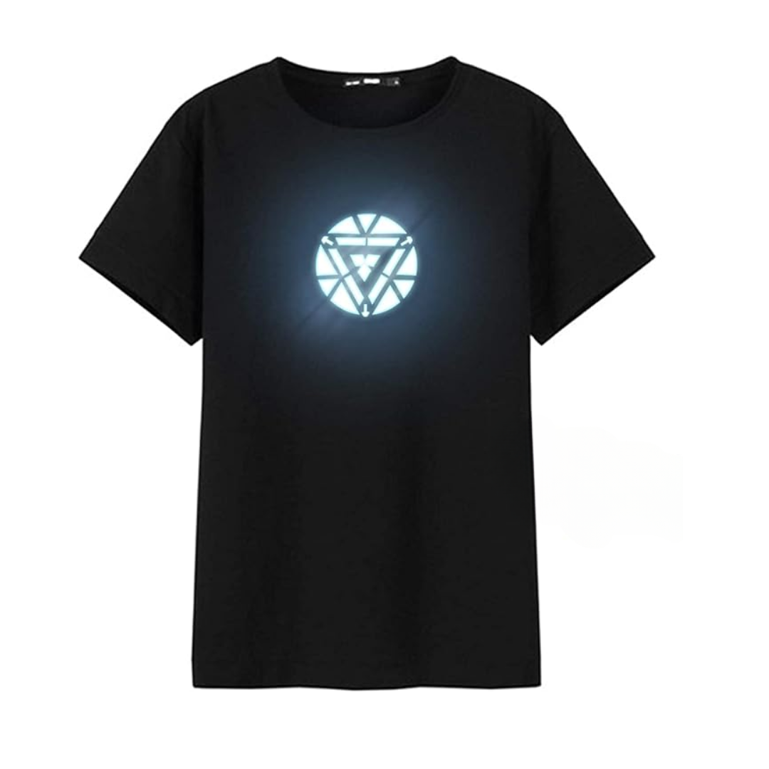 The Avengers Tony Stark Costume Arc Reactor Illuminate T-Shirt