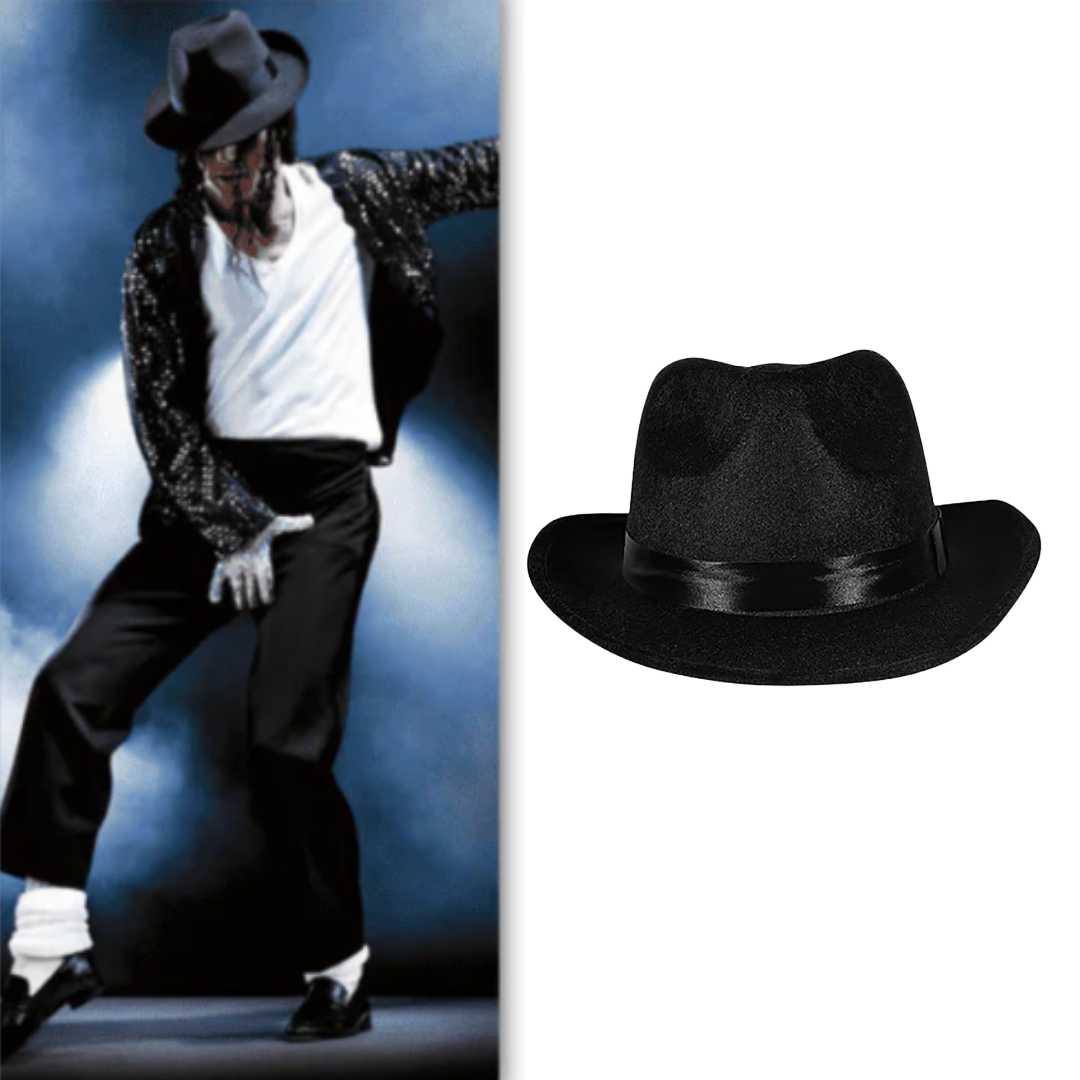 Michael Jackson Costum Black Gangster Hat