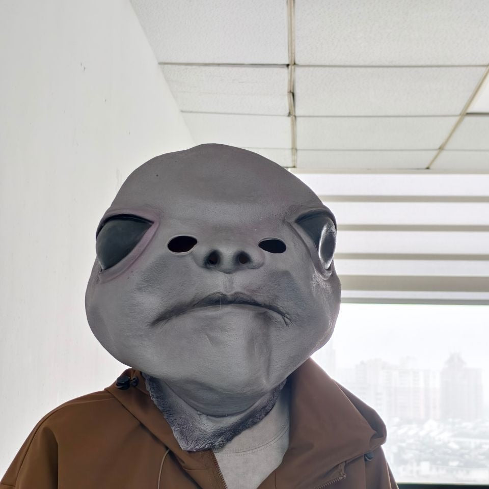 Alien Latex Mask UFO Head Mask for Halloween