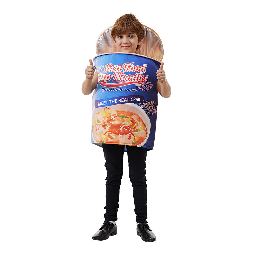 Quda Children Seafood Cup Noodle Halloween Costume Food Costumes