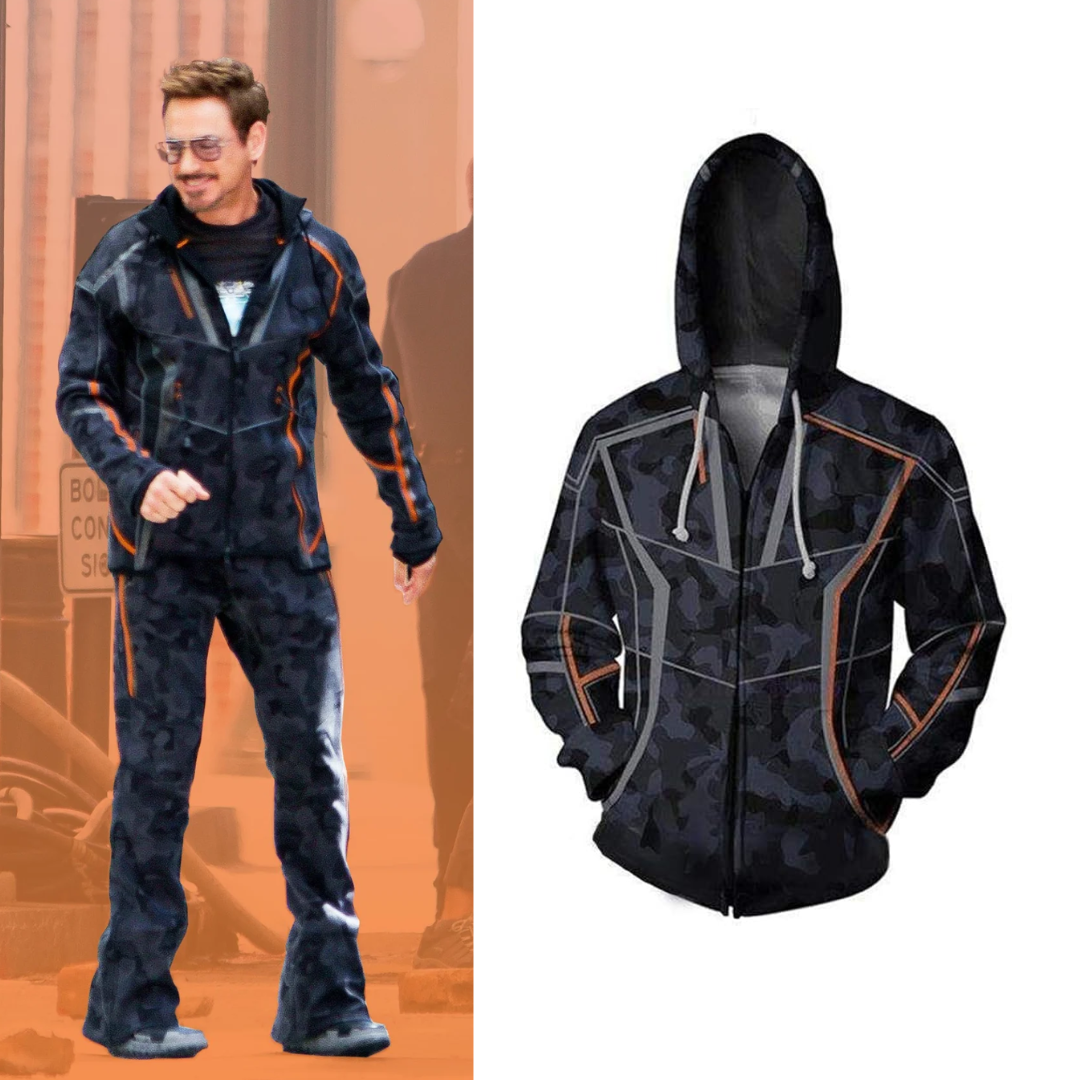 The Avengers Tony Stark Costume 3D Hoodie Jacket