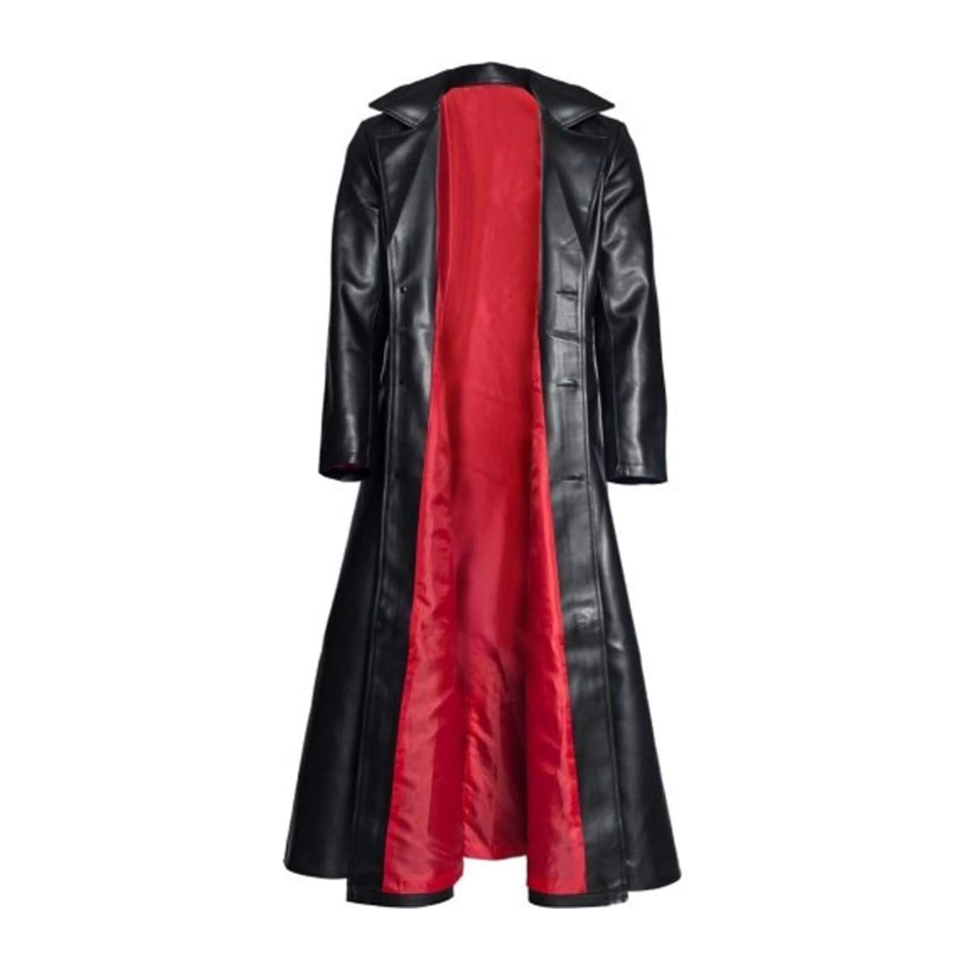 S.H.I.E.L.D. Nick Fury Costume Gothic Leather Trench Coat Quda Halloween