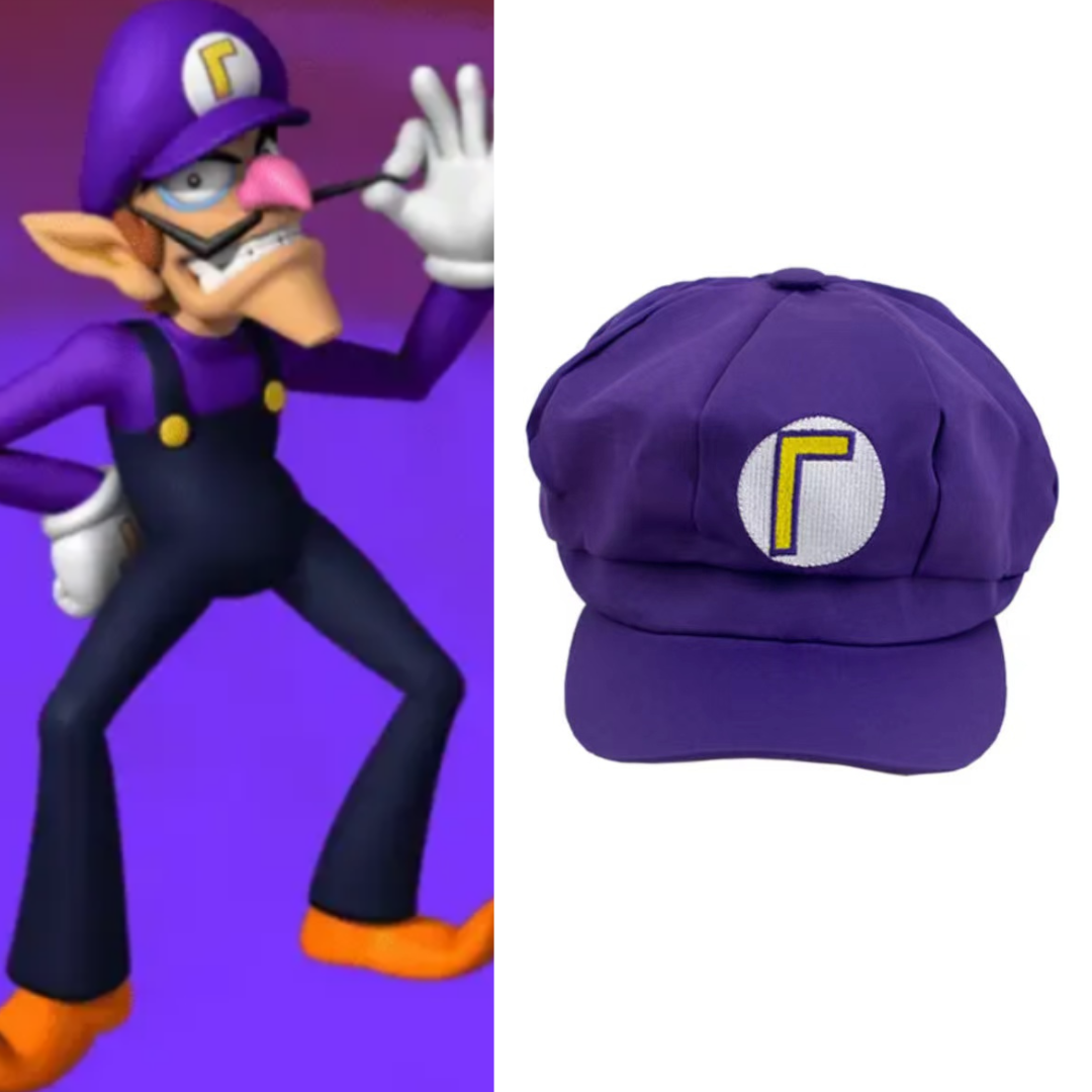 Mario Waluigi Costume Purple Hat