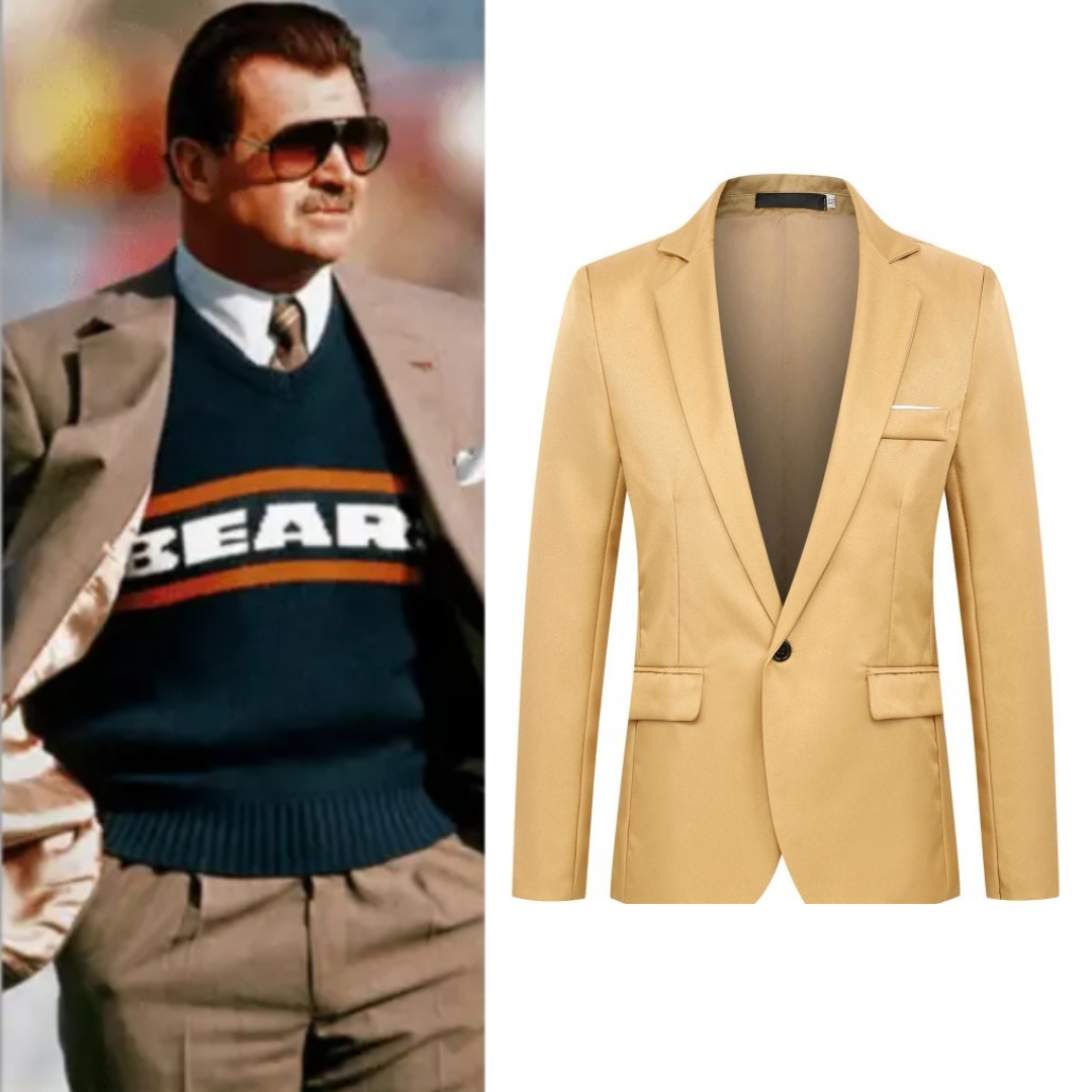 Mike Ditka Costume Beige Blazer