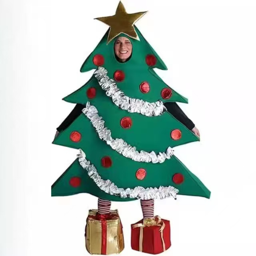 Christmas Tree Costume With Present Shoe Covers