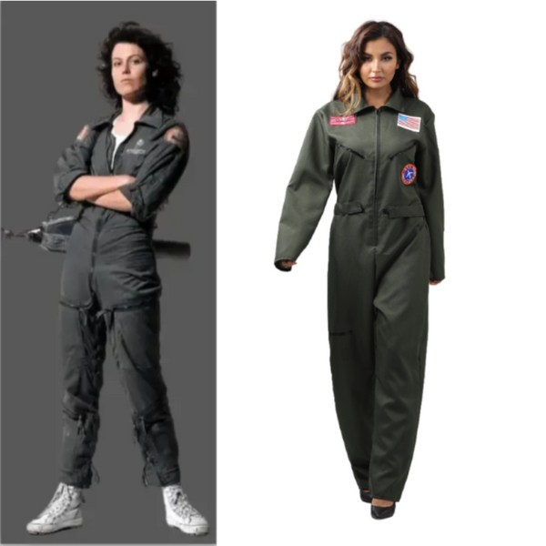 Alien Ellen Ripley Costume Pilot Astronaut Scientist Jumpsuits