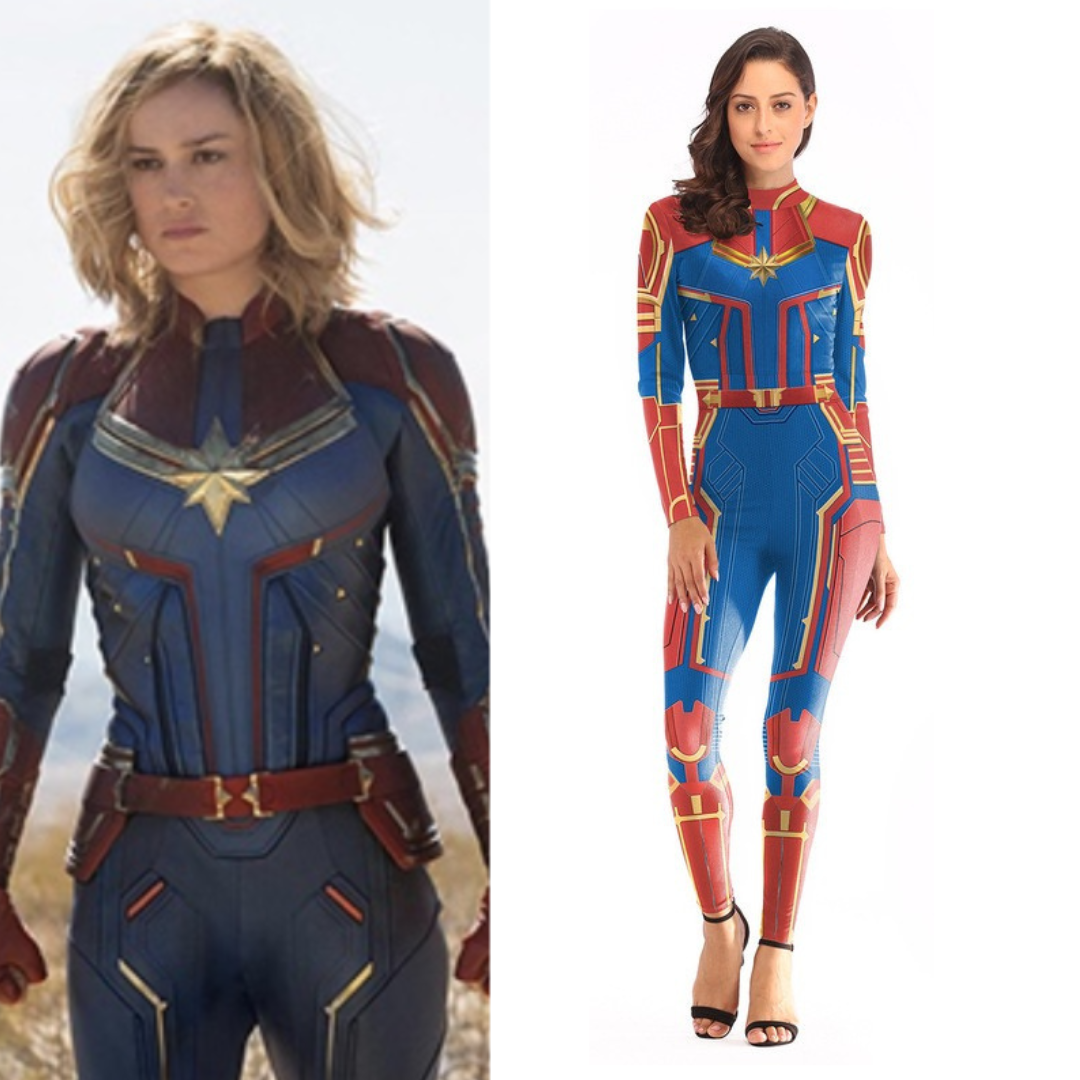 Captain Marvel Costume Hero Suit