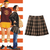 Juno Costume Elastic Waist Plaid Pleated Skirt