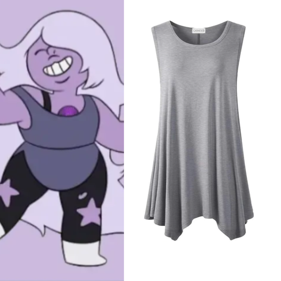 Steven Universe Amethyst Cosplay Sleeveless Ombre Tunic Tank Top