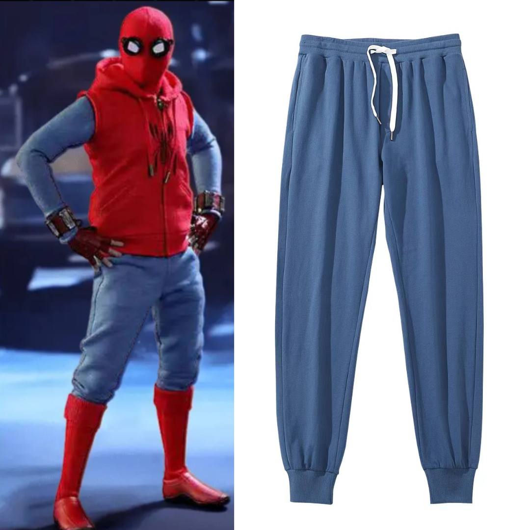 Spider-Man: Homecoming Spider-Man Homemade Suits Costume Blue Jogger Sweatpants