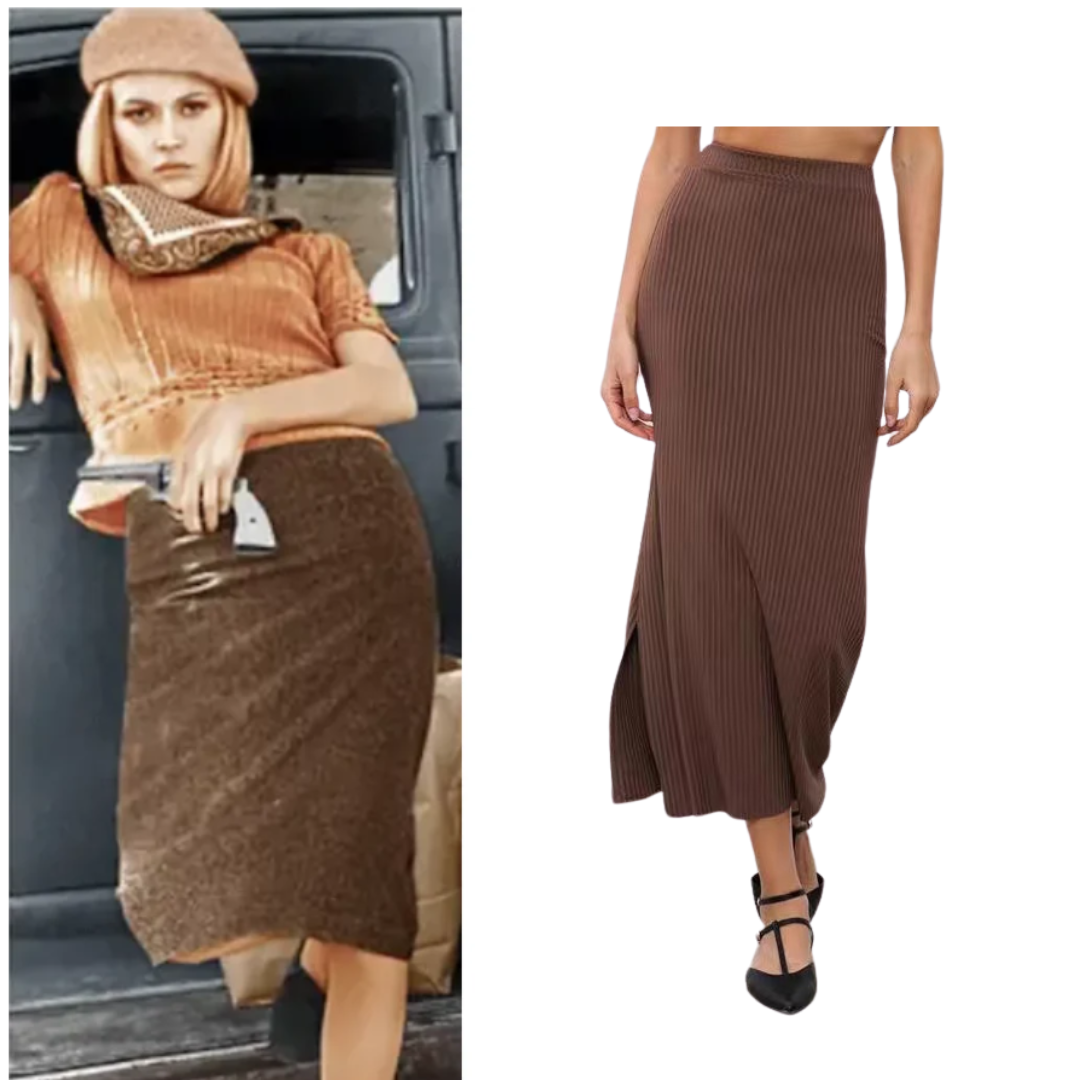 Bonnie and Clyde Bonnie Parker Costume Knit Midi Skirts