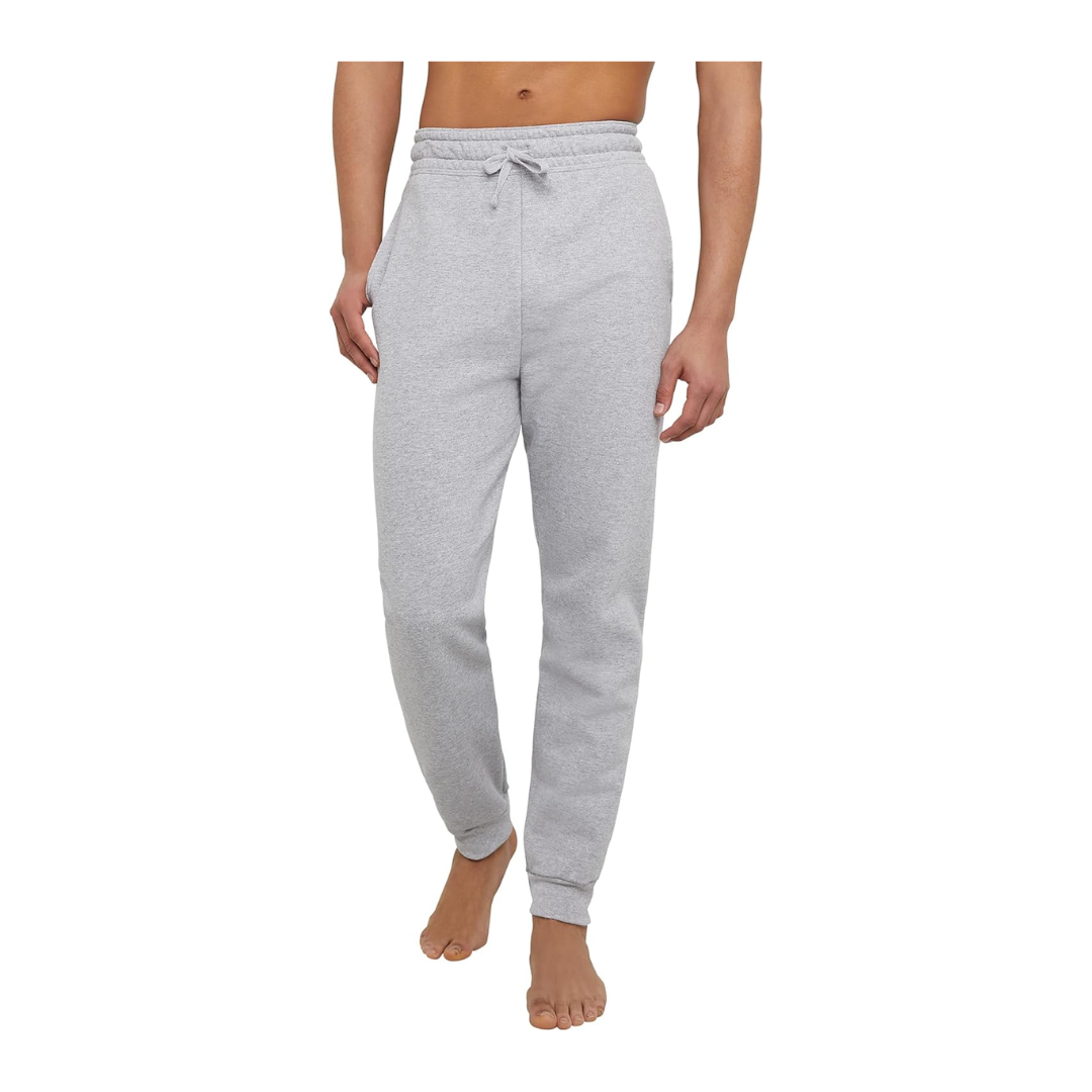 men's gray jogger pants full-length view
