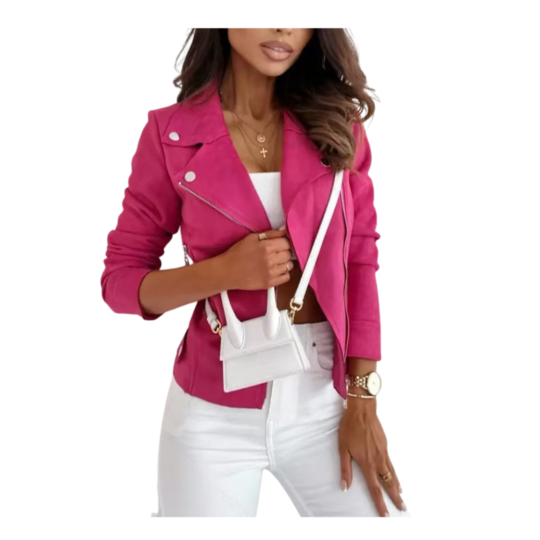 Brittany Chipette Costume Jacket – Pink Cropped Leather, Alvin and the Chipmunks Style