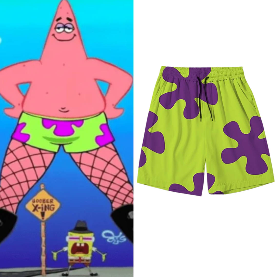 SpongeBob Squarepants Patrick Star Costume Beach Shorts