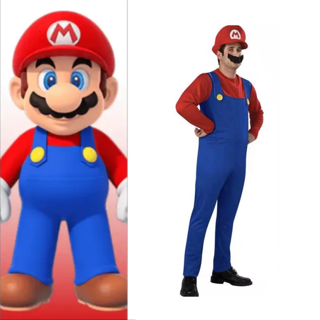 Mario Costume Suit and Hat