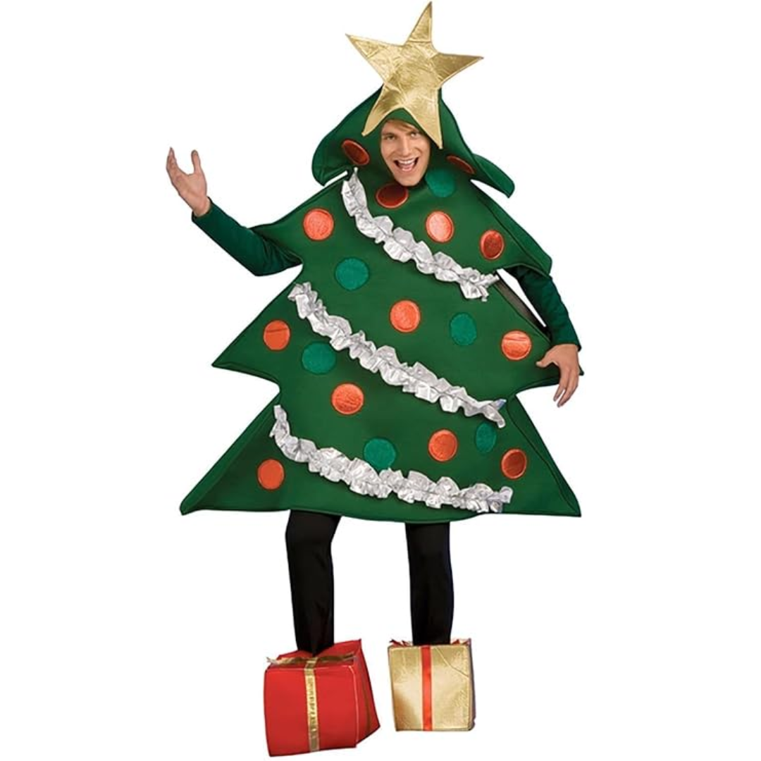 Christmas Tree Costume With Present Shoe Covers