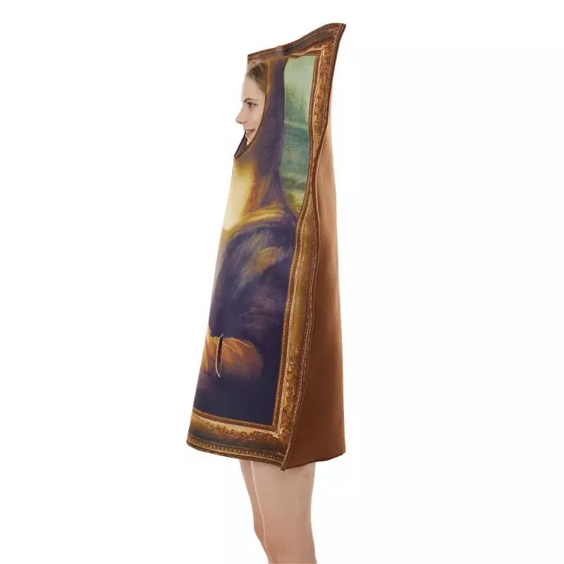 Quda Funny Mona Lisa Halloween Costume Famous Painting Costume